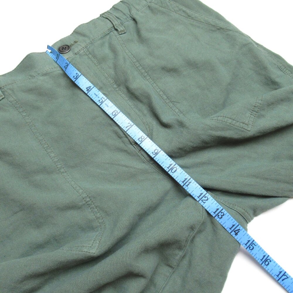 Anthropologie Pilcro Slim Linen Beach Cargo Pants Green M - Picture 7 of 11